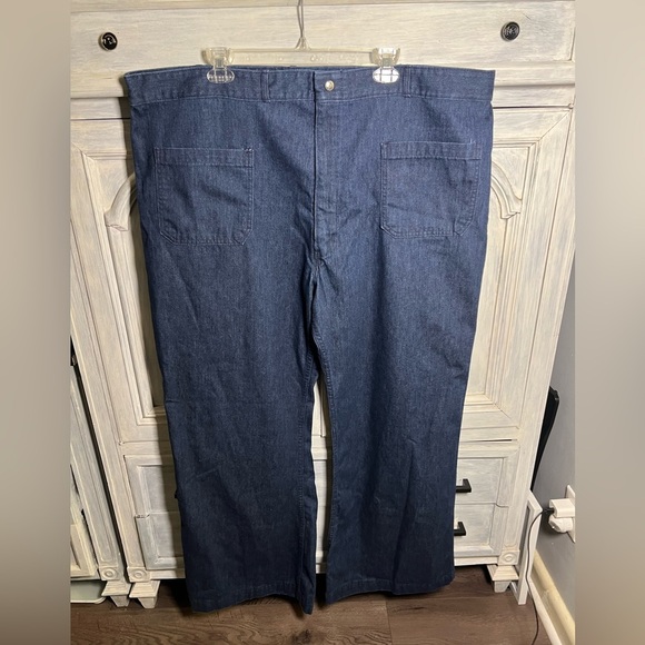 Vintage 70’s Seafarer Dungarees Men’s Utitilty Trouser Bell Bottom‎ Jeans - Picture 1 of 10